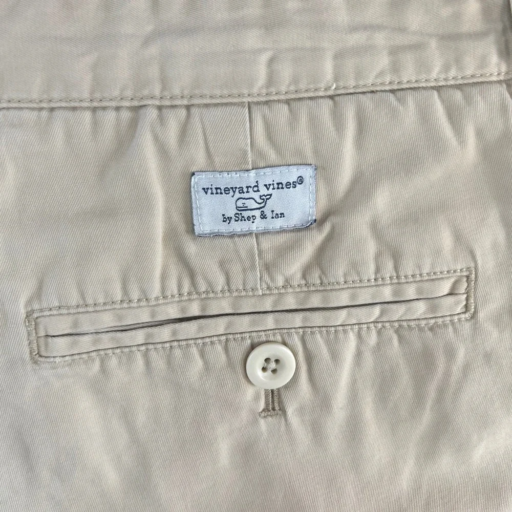 Old Money Vineyard Vines Club Short 35‎ Khaki Cotton Preppy Coastal Hamptons